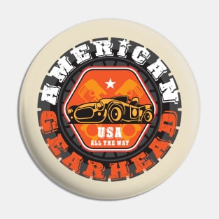 American Gearhead Orange Pin