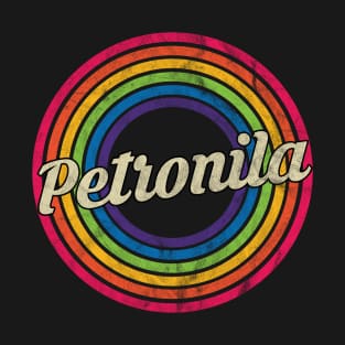 Petronila - Retro Rainbow Faded-Style T-Shirt