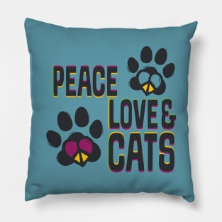 Peace Love Cats Pillow