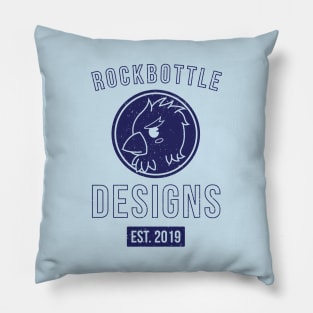 RockBottle Designs Logo (Blue) Pillow