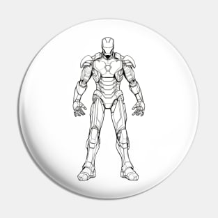 Ironman lineart Pin