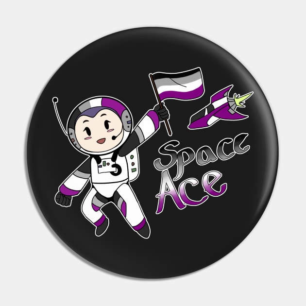Ace in Space (Asexual Pride) Pin by SakuraDragon