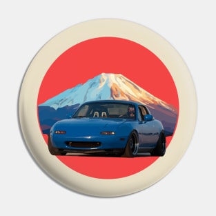 Blue Mazda Miata/MX-5 - Mount Fuji Jinba Ittai Roadster Life Pin