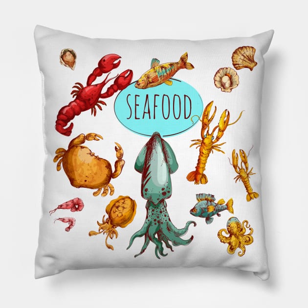 Seafood Pillow by Mako Design 