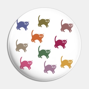 Colorful kittens Pin