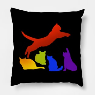 Rainbow cats Pillow