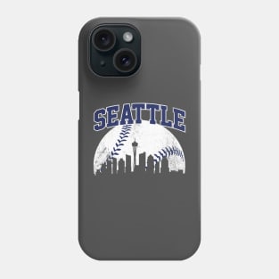 Vintage Seattle Skyline City Gameday Retro Vintage Phone Case