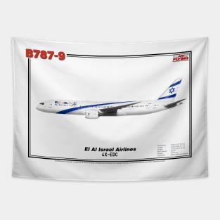 Boeing B787-9 - El Al Israel Airlines (Art Print) Tapestry