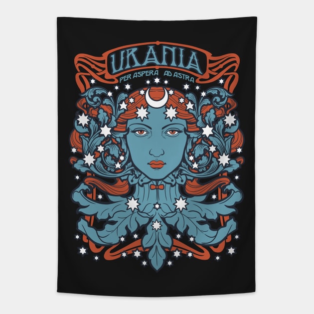 URANIA Per Aspera Ad Astra Tapestry by Medusa Dollmaker