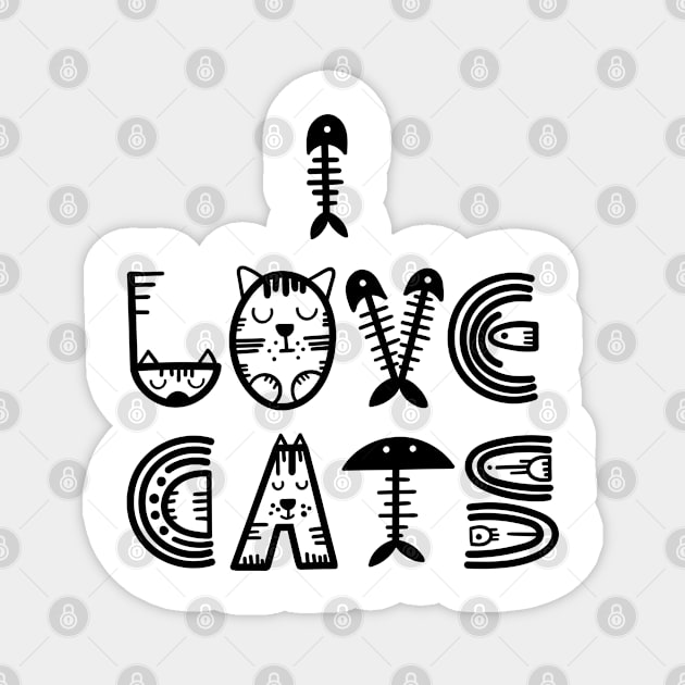 I love cat Magnet by sheelashop