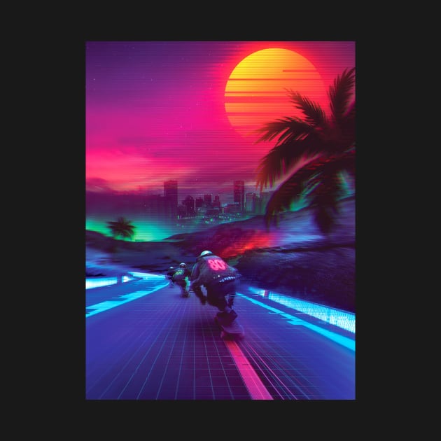 Synthwave Midnight Outrun by dennybusyet