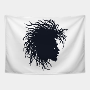 Afrocentric Dreadlocks Silhouette Tapestry