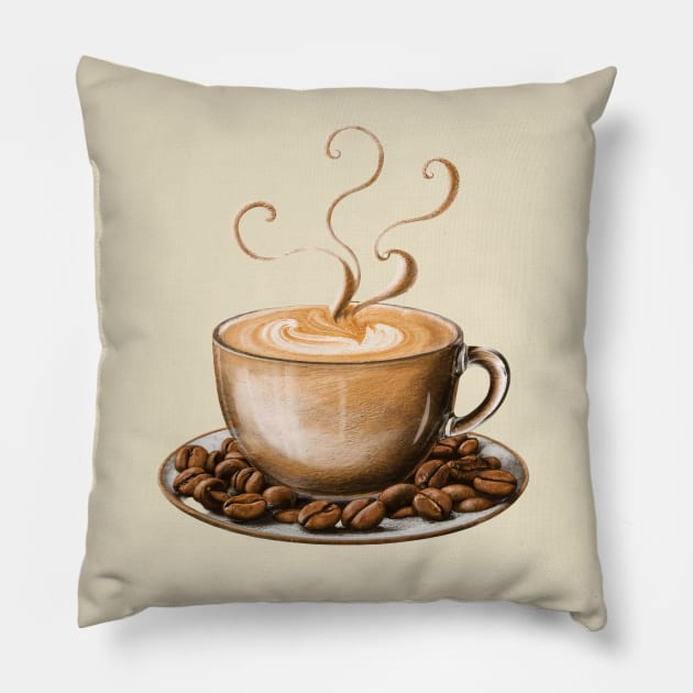 coffee squad lover Pillow by CreationArt8