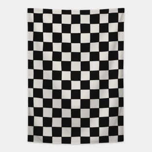Check Pattern Black & Off White Tapestry