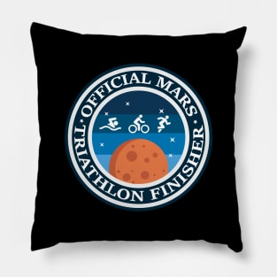 Funny Mars Triathlon Finisher Pillow