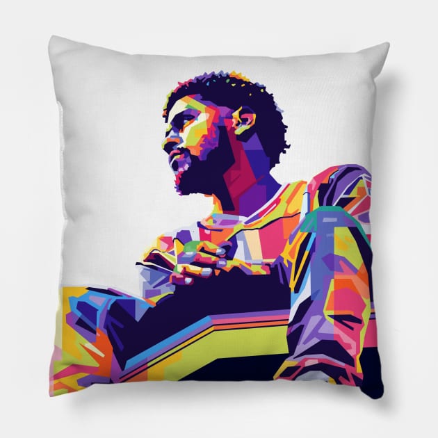 J Cole Pillow by Zet Art