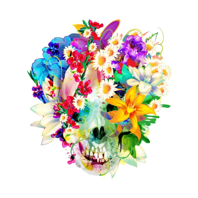 Skull and Flowers by bboypion