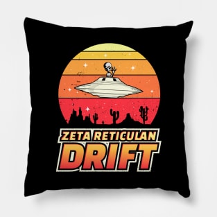 Zeta Reticulan Drift Funny Alien Shirt Pillow