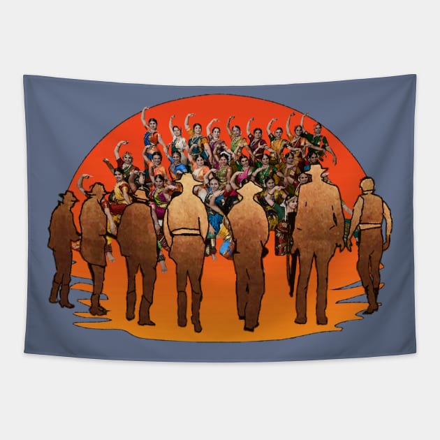 Cowboys and Indians Tapestry by TenomonMalke