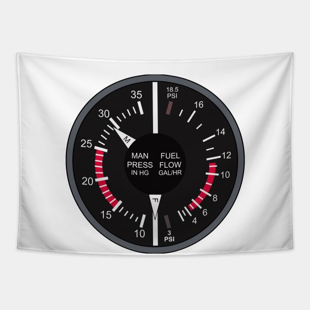 Speedometer aircraft Tapestry by Haministic Harmony