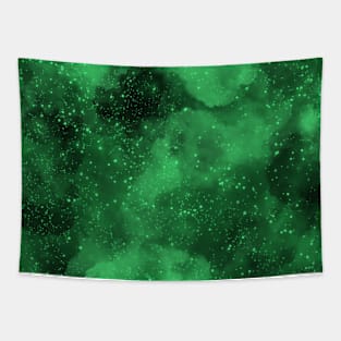 Green Galaxy Abstract Tapestry