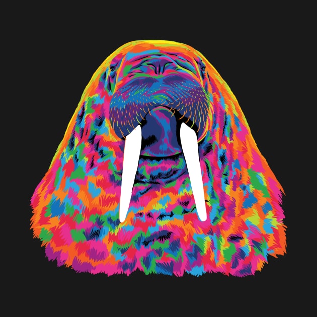 Rainbow Walrus by polliadesign