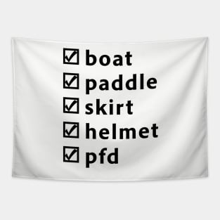 Whitewater Kayaking Boat PFD Skirt Helmet Paddle Tapestry