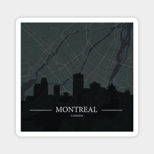 Montreal City map with silhouette Magnet