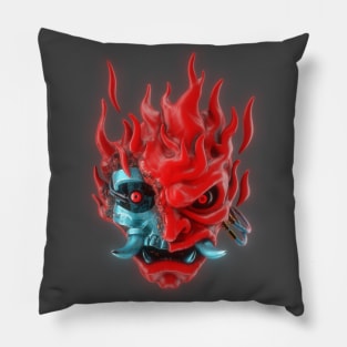 3D Fire Samurai Skull Pillow