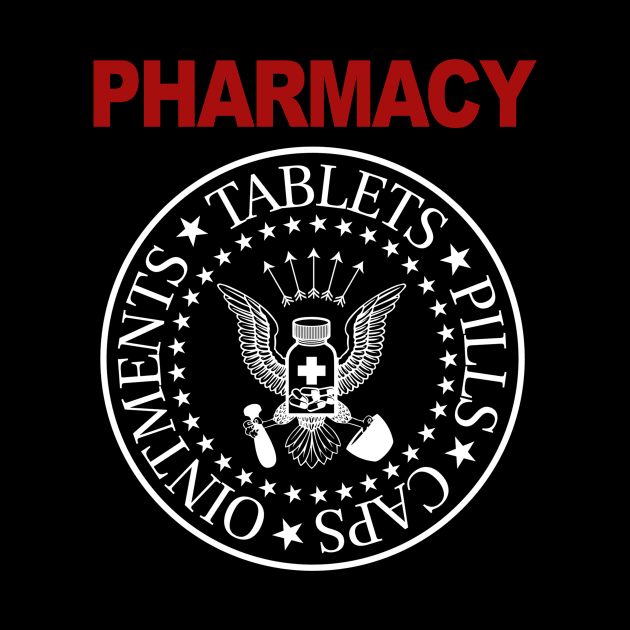 Pharmacy Punk Emblem Tablets Pills Caps Ointments by RxBlockhead