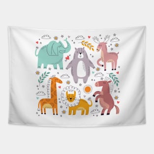 Happy Animals Tapestry