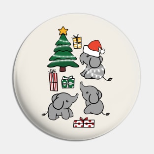 Cute Elephant Christmas Pin