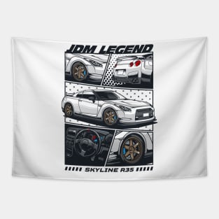 Skyline R35 Manga Tapestry