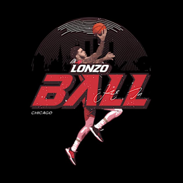 Lonzo Ball Chicago Skyline by binchudala