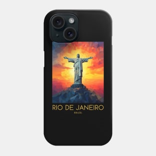 A Pop Art Travel Print of Rio de Janeiro - Brazil Phone Case