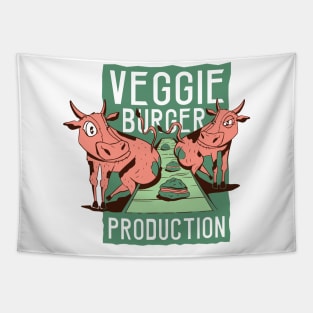 VEGGIE BURGER FUNNY Tapestry