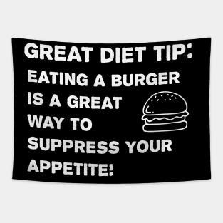 Weight loss slogan funny diet saying design Tapestry