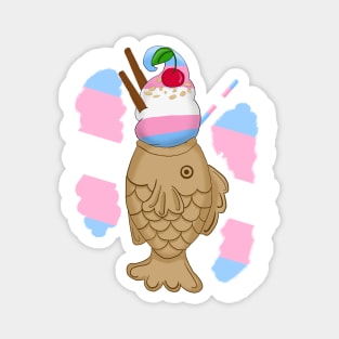 Pride Taiyaki Ice cream-Transgender flag Magnet