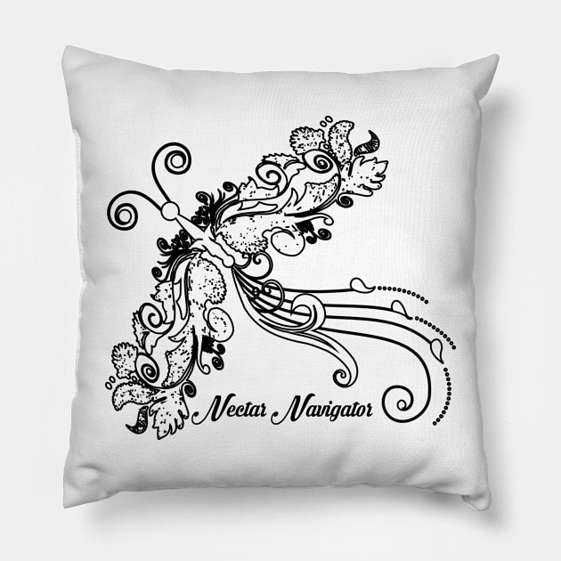 Butterfly Lovers Flowers Gift Best edia For Life Style Pillow by Mirak-store 