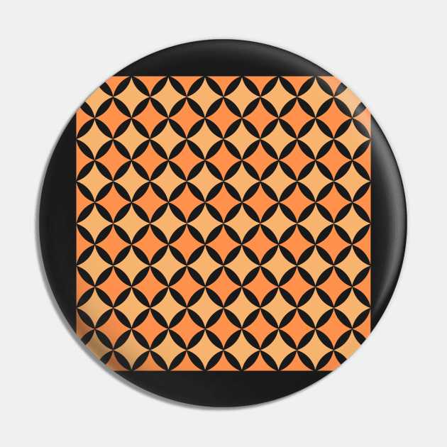 Orange Twinkle Star Pattern Pin by Mint-Rose