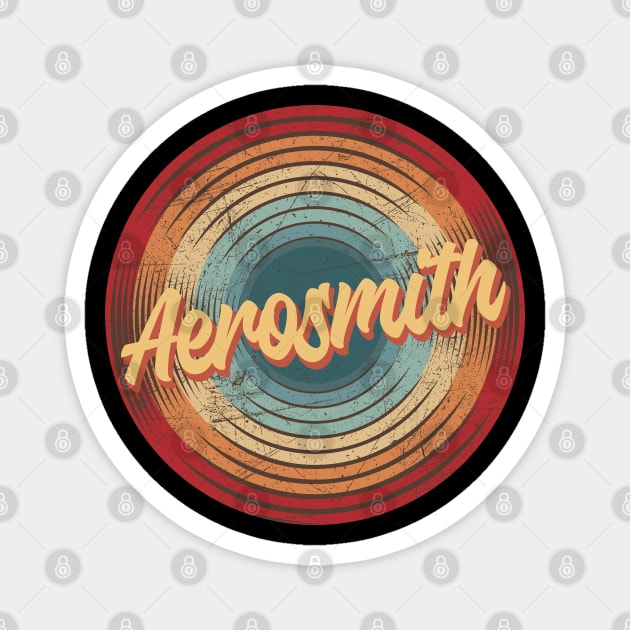 Aerosmith Vintage Circle Magnet by musiconspiracy