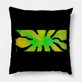 Happy green yellow leaf Pillow