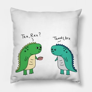 Tea Time with the Dinos Pillow