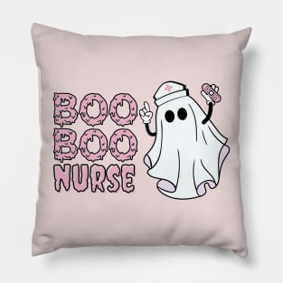 Boo Boo Nurse Halloween Pun Design Pillow