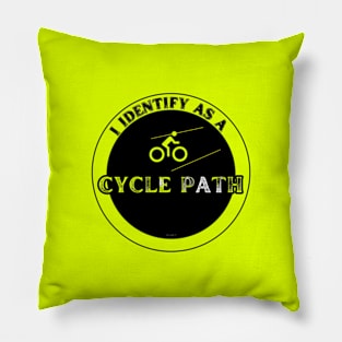 Identify As A Cycle Path (Distressed) By Abby Anime(c) Pillow