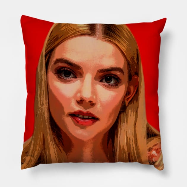 anya taylor-joy Pillow by oryan80