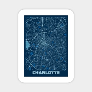 Charlotte - North Carolina Peace City Map Magnet