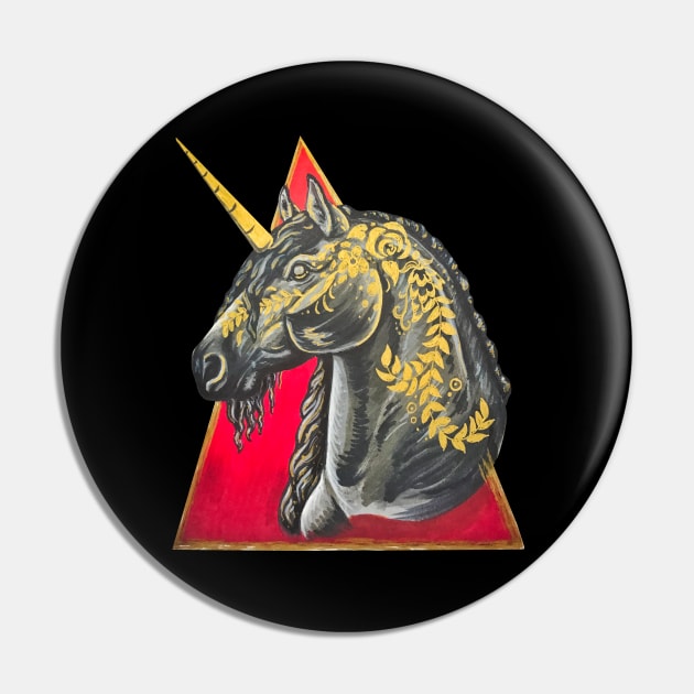 Black Unicorn Pin by Lady Lilac