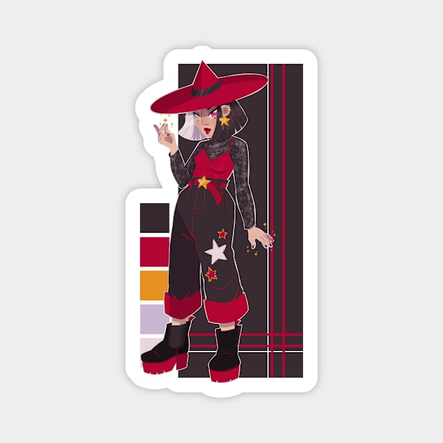 E-girl Witch Magnet by Misskitkatmadness