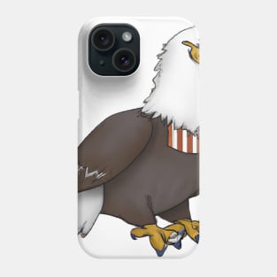 Cute Bald Eagle Drawing Phone Case